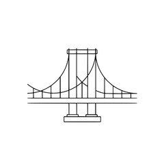 golden gate bridge vector illustration
