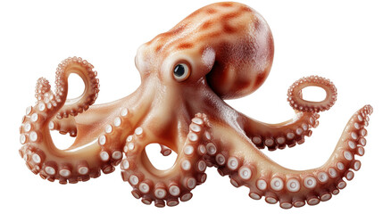 octopus on white background