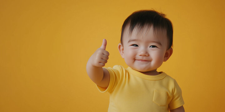 어린애가 너무 좋아서 표시를 하고 있다. The child likes it so much that he is marking it.
