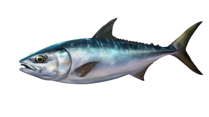 real tuna fish isolated on white background