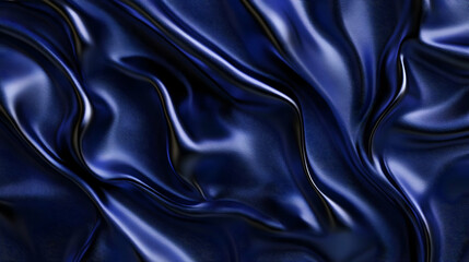 Obraz premium Dark blue silk fabric texture