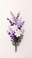 Obraz premium Beautiful lavender and chamomile flowers arranged in delicate bouquet