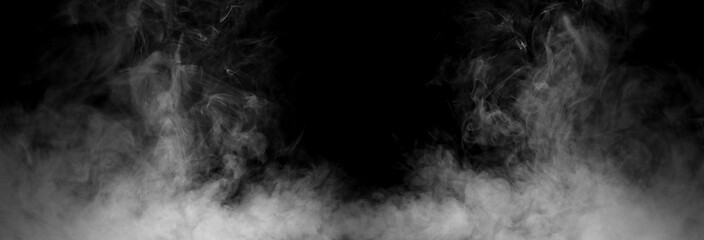 Mysterious smoke billows out, separated from the background, creating an abstract mystical...