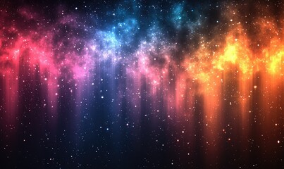 Obraz premium Abstract space nebula background with vibrant colors and shimmering stars