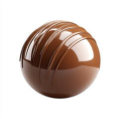 Delicious, handcrafted chocolate truffle with smooth, glossy texture; luxury confectionery treat perfect for gourmet gift baskets and sweet indulgence.