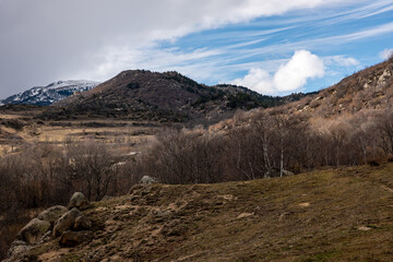 mountain landscape with snow