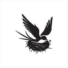 Obraz premium vector illustration of a bird