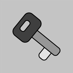 Access key vector grayscale icon
