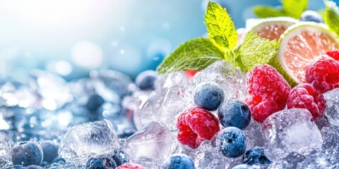 Frosted Ice Cubes Banner