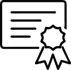 Fire extinguisher icon, minimalist line drawing, black and white, safety equipment, simple design, outline style, emergency tool, vector graphic, clean lines, industrial symbol, protective gear, compa © stocklancer