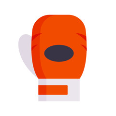 The orange and white boxing gloves icon is a symbol used in professional sports to represent the fighting spirit and tenacity of boxers. 3d man in a white shirt. Animation of Lottie boxing gloves.