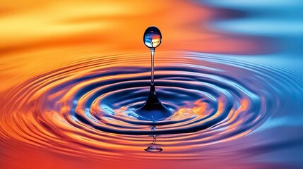 Ephemeral Resonance, A Water Drop's Dance with Reflected Radiance