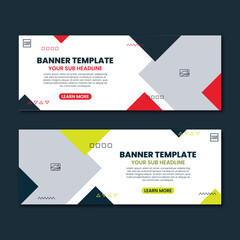 abstract landscape banner design template vector illustration