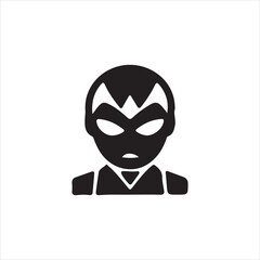 vector illustration of a scary face