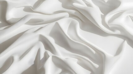 Fototapeta premium Minimalist White T shirt with Subtle Fabric Textures and Shadows on Solid Background