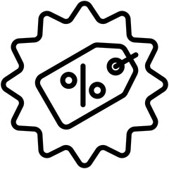 Massive Discount Outline Icon