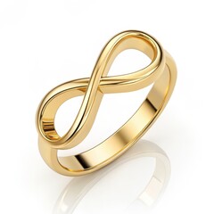 Gold Infinity Ring Design, Isolated on White Background, Jewelry Design Jewelry, Ring