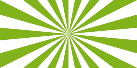 Abstract background with rays retro starburst abstract. Sunburst background vector illustration pattern beam rays.  Green  and white twisted swirl. Spiral radial striped backdrop design. 