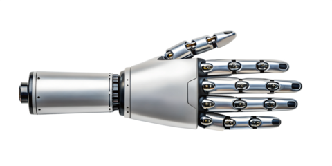 Robotic Hand Technology on White, Modern Robotic Hand, Robotic Technology Hand on White Surface, PNG Transparent