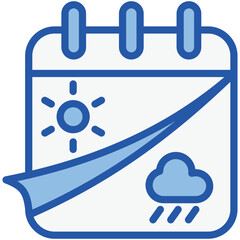 End Of Season Blue White Icon