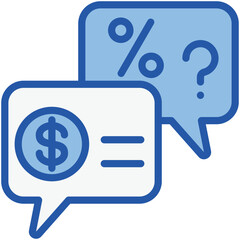 Bargain Blue White Icon