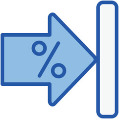 Last Chance Offers Blue White Icon