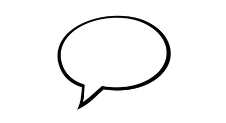 Simple Black Speech Bubble Illustration