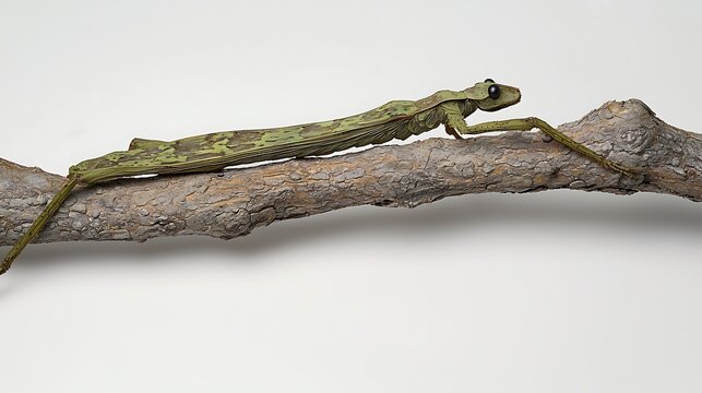 Cryptic beauty, An artistic depiction of a stick insect perched on a branch
