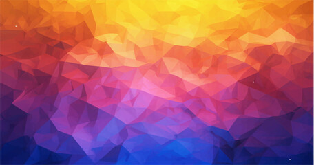 Abstract Delaunay Voronoi trianglify color diagram background illustration