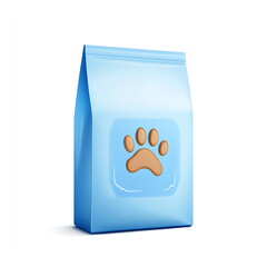A cute cartoon pet food bag icon