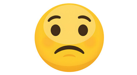 Fototapeta premium Sad Emoji Face Icon