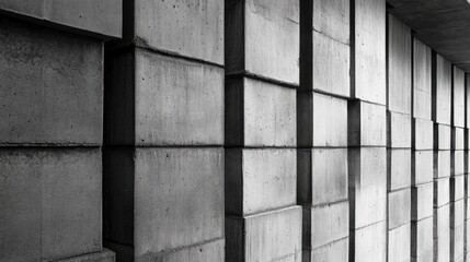 Modern gray bricks forming a contemporary structure with clean aesthetics.