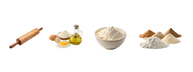 Ingredients on a white background