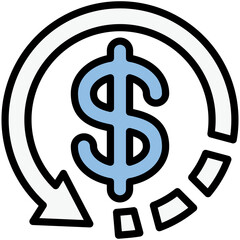 Rebate Blue Black Icon