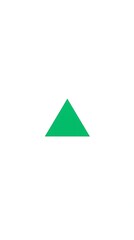 Fototapeta premium A Minimalist Background Consisting Of A Single, Bold Geometric Shape, A Bright Emerald Green Triangle, Set Against A Pure White Canvas, Creating A Sharp Contrast And Clean Aesthetic.