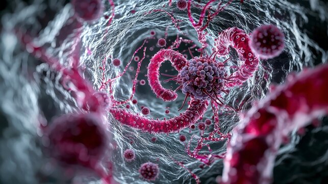 Investigating entamoeba histolytica scientific illustrations and microbiology in laboratory settings