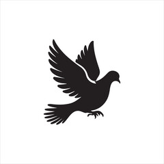 Obraz premium dove silhouette vector illustration