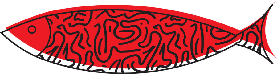 Geometric Fish Design - Unique Ornamental Shape