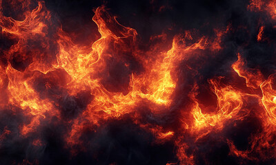hot fire flames background