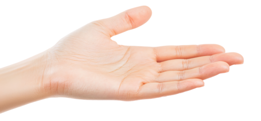 Reaching Out: A close-up shot of an open human palm, ready to offer a gesture, symbolizing giving, receiving, or communication.