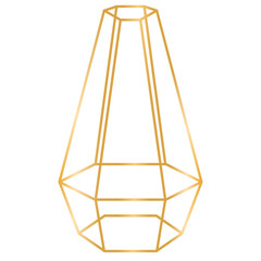 Geometric Gold Wireframe Shapes