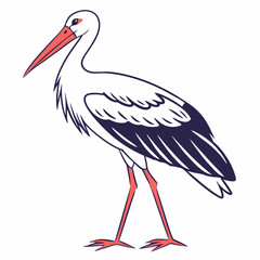 STORK  Silhouette vector illustration