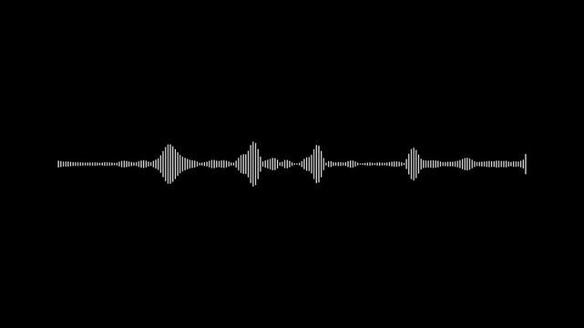 Horizontal line Audio music timeline bar moving line with track on a black background, Audio waveform equalizer spectrum, Music equalizer, Sound visualization, digital audio spectrum wave effect