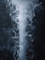 Dynamic Water Cascade, A Mesmerizing Display of Liquid Motion and Purity