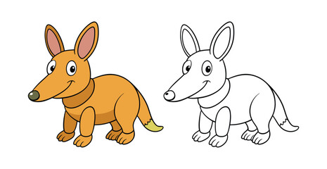  Playful Aardvark Coloring Illustration Design