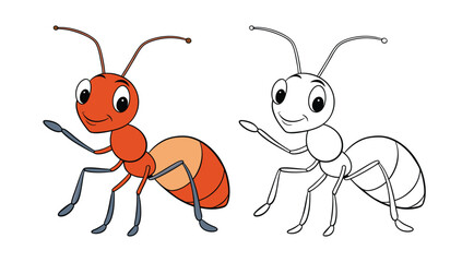  Detailed Ant Coloring Page Design