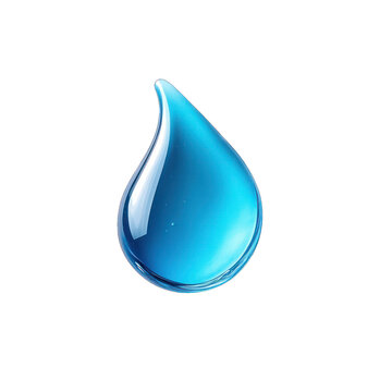 A vibrant blue gel serum drop, encapsulating hydration and nourishment in a single drop, isolated on a white background.