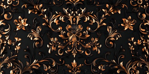 golden seamless pattern