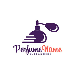 Perfume logo design vector illustration. Perfume logo concept template