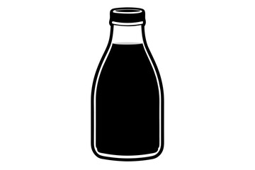 Milk Bottle Silhouette vector illustration